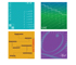 October, December, June and April pages of a type speciman promotion desk calendar